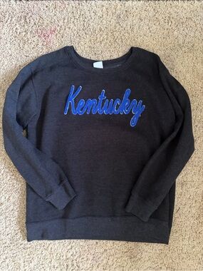 Top of the World Black Sweatshirt with Blue "Kentucky" Script